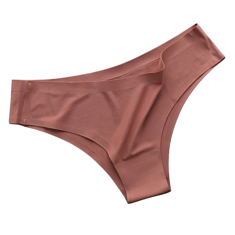 5PCS/Set Panties Women Seamless Underwear Low Rise Female Underpants Glossy Solid Color Briefs Comfort Invisible Underwear