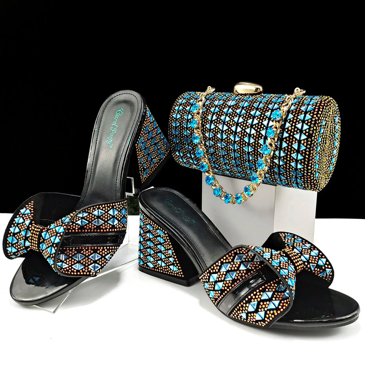 doershow High Quality African fashion Style Ladies Shoes And Bags Set Latest SILVER Italian Shoes And Bag Set For Party HJJ1-10