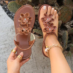 Summer Women Sandals 2026 Slip on Lightweight Flat Designer Shoes Bohemian Vacation Beach Footwear Sandals
