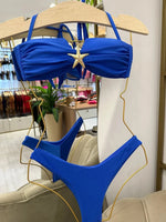 Push Up Bikinis 2025 Sexy Women Swimsuit Swimwear Female High Cut Patchwork Bikini Set Biquini Bathing Suit Swimming Suits