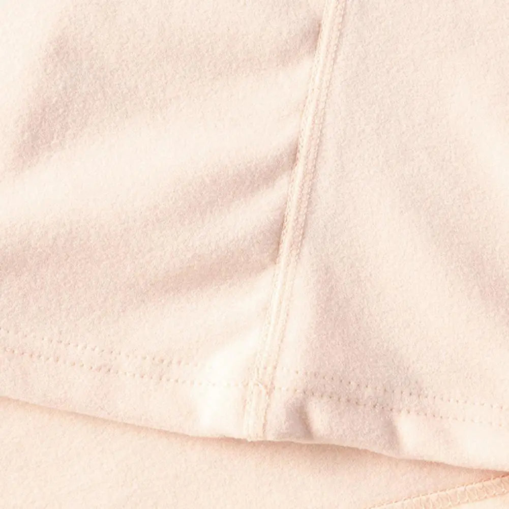 Women Thermal Vest Round Neck Sleeveless Thick Fleece Lining Bottom Vest Solid Color High-Elastic Fit Thermal Tops