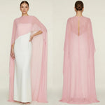 Women's Sheer Chiffon Cape Bat Sleeve Floor Length Shawl Elegant Cover Up Tops Party Evening Cape Blouse f