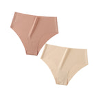 2Pcs/Set Ice Silk High Waist Briefs Panties Women Stretch Underwear Seamless Panties Female Underpants Sexy Lingerie XS-XL