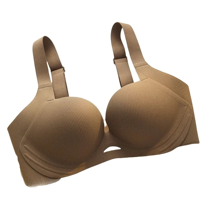 Push-Up Bra Women Adjustable Straps No Show Underwear Comfort Lift-Up Non-wired Bras Anti-spill Plus Size Lingerie M-3XL