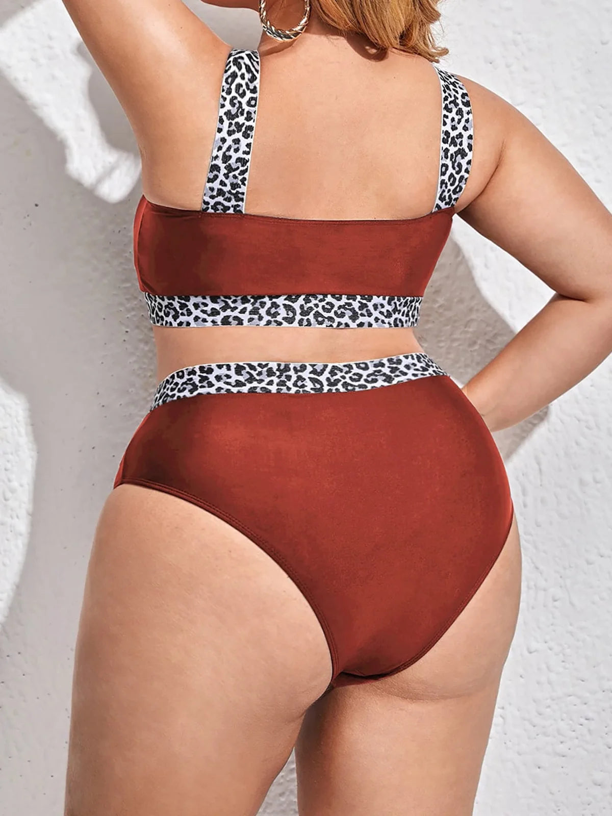 0XL - 4XL Splicing Bikini Large Size Swimwear Plus Size Women Swimsuit Female Two-pieces Bikini set Bather Bathing Suit K3785