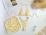 Lace 3 Piece Bikini Women Swimsuits 2026 Female Swimwear Beachwear Swimming Suit Bathing Suit Bikini Set Mini Skirt Biquini