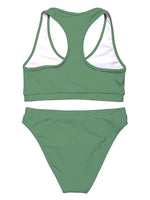 2026 Sporty Bikinis Solid Padded Swimsuit Women Vintage Swimwear Female Bathers Bathing Swimming Swim Suit Beachwear
