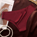 1Pc Women Ice Silk Brazilian Panties Seamless Low Waist Briefs Comfort Soft Cool Smooth Underwear Sexy Lingerie M-XL