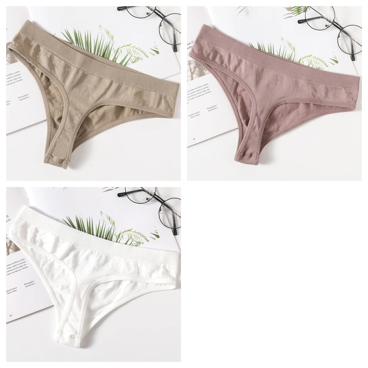 3PCS/Set Seamless Thongs Women Panties G-String Sport Underwear Female Sexy Lingerie Low Waist T-Back Underpants M-XL Intimates