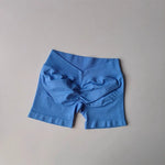 High Waisted Seamless Shorts Gym Shorts Women Fitness Sports Low Ribbed Band Workout Scrunch Butt Yoga Booty Running Short Pants