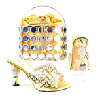 Doershow Lastest Italian Design Fashion Style Ladies Shoes with Matching Bag Set 2023 Nigerian Shoes and Bag Set! HRT1-26