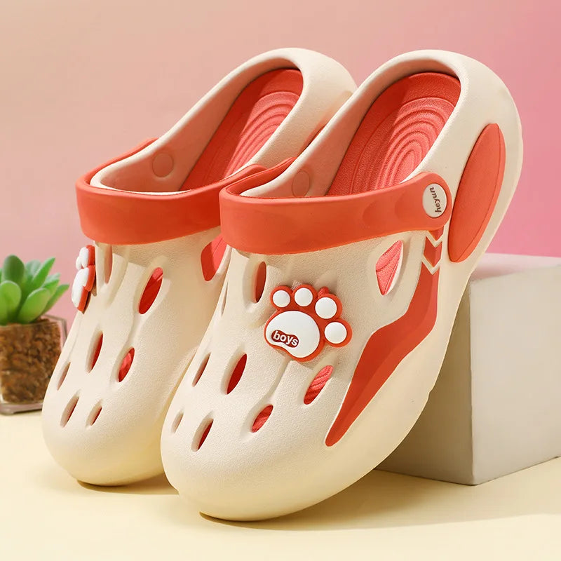 2026 Summer Sandals For Women Platform Shoes Thick Sole Cute DIY Paw Girls Street Beach Slippers Soft EVA Female Fashion Clogs