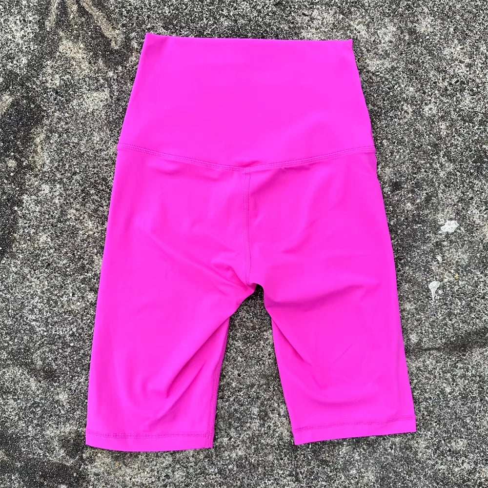 Solid Color Soft Athletic Cycling Women Yoga Short leggings Compression Support Sweat-Wickin Comprehensive Training Sportswear