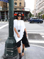 Trendix White Asymmetrical Cover Up For Women Fashion Ruffle Hem Loose Short Sleeve Shirts Casual Elegant Commuting Pullover Top