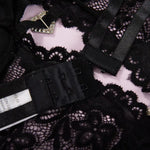 Sexy lingerie European and American Internet celebrity pure desire see-through mesh splicing sexy lace jumpsuit