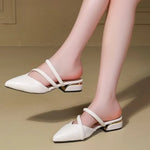 Toe Narrow BandSlippers Women Fashion Shallow Sandal Elegant Summer Footwear Woman