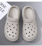 Men Summer Slippers Close Toe Leisure Clogs Soft EVA Anti-slip 2 Way Wear Shoes Couples Indoor Beach Slides Street Sandals
