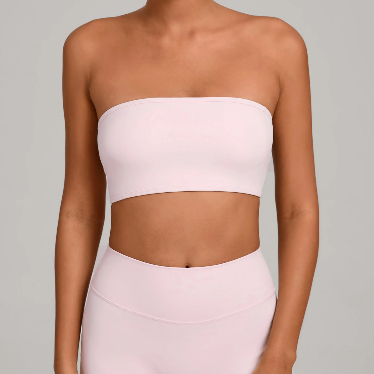 Padded Backless Bandeau Sports Bra Gym Women Crop Tube Top Seamless Yoga Top Sexy Workout Sportswear Push-up Fitness Underwear