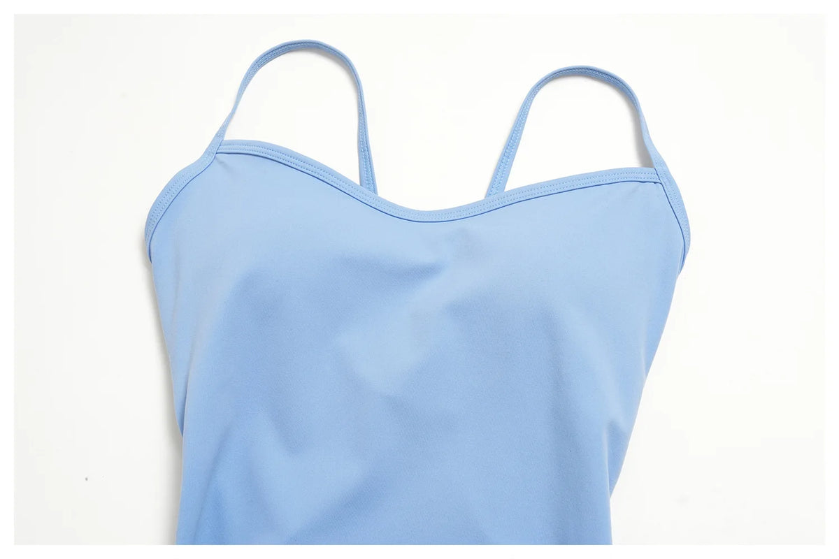 New Cross Back Yoga Jumpsuit Women Tight Sleeveless Hollow Out Sports One Piece Suit Butt-Lifting Shorts Fitness Bodysuits