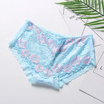 Sexy Lace Flowers Embroidery Panties for Women Underwear Low Waist Briefs Summer Breathable Comfort Shorts 15 Color Lingerie