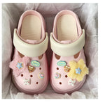 Clogs Thick-soled Slippers Women's Summer 2026 New Style Anti-slip Height-increasing Sandals and Slippers for Outdoor Wear
