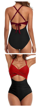 Leopard One Piece Swimsuit 2024 New Halter Push Up Swimwear Women Swimsuit Bathing Suit Beachwear Monokini Female Swimming Suits