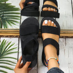 Big Size Minimalist Slingback Wedge Sandals For Women Outdoor Summer Platform Shoes Light Weight Soft EVA Female Leisure Sandals