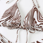 sexy zebra print micro mini bikini halter string triangle swimwear thong swimsuit women biquini bikini set bathing suits