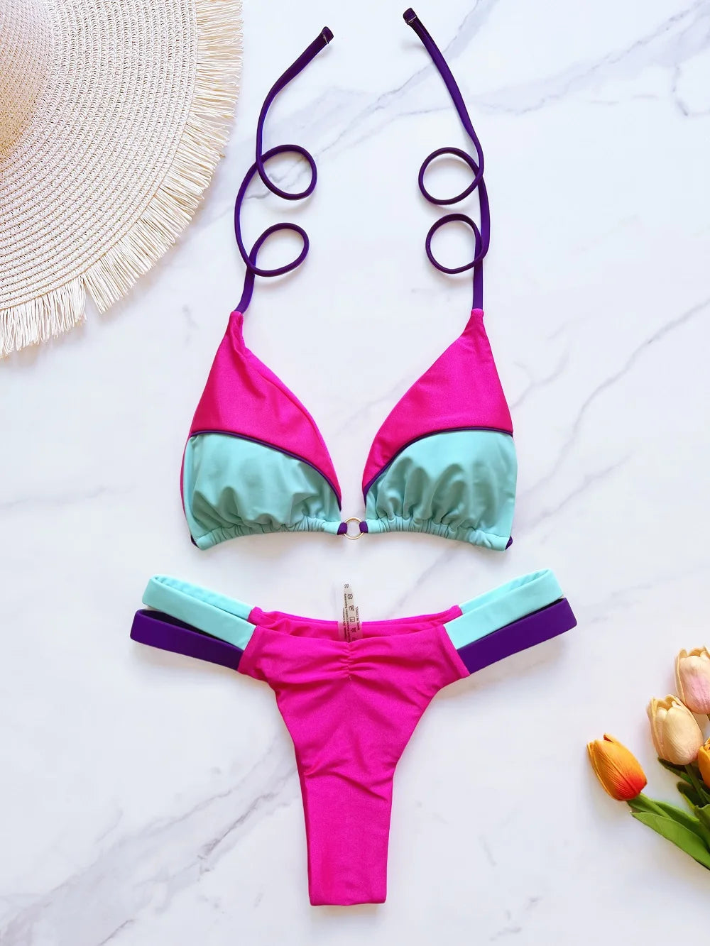 2026 New Sexy Micro Bikini Set Swimsuit Thong Female Bathing Brazilian Women Swimwear Biquini Suit Sexy Up Bikinis