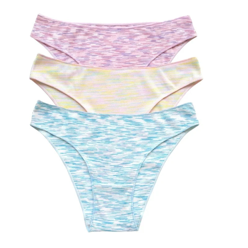 3Pcs/Set Women Panties Low Rise Briefs Seamless Underwear Female Underpants Comfort Strench Panties Sexy Lingerie S-XL