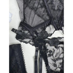 Toucheart Christmas Erotic Lingerie Seductive Embroidery Mesh Women See-through Body Shaping Sexy Pure Desire Hot Underwear Set