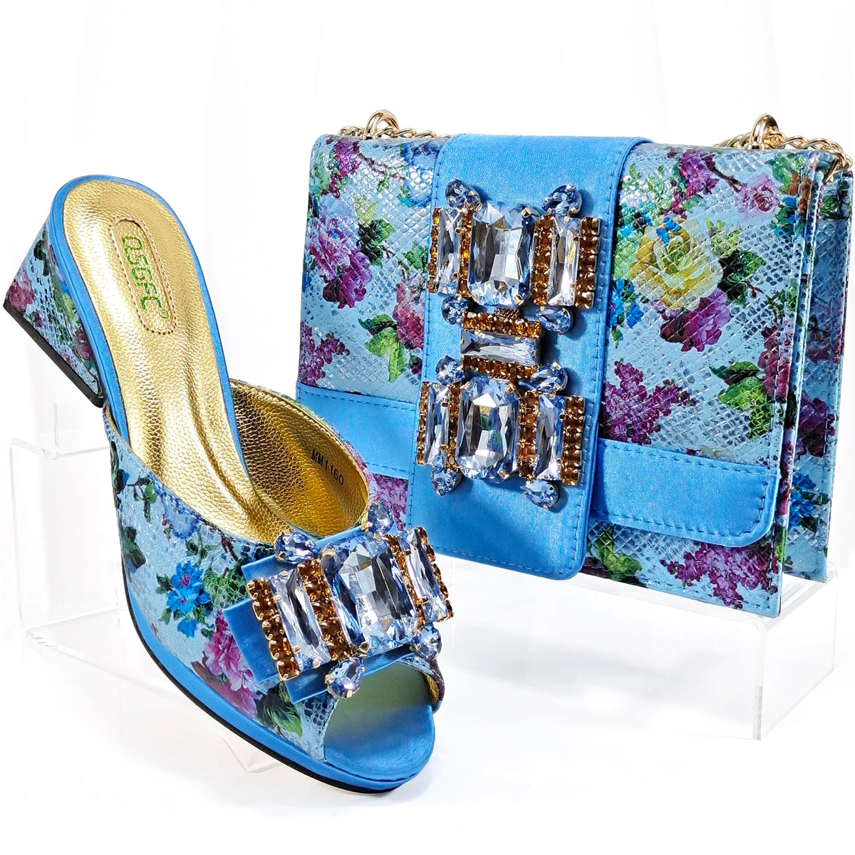 Doershow New Arrival Shoes and Bag Set African Sets 2024 green Nigerian Women Shoes and Matching Bags Set for wedding HAA1-8