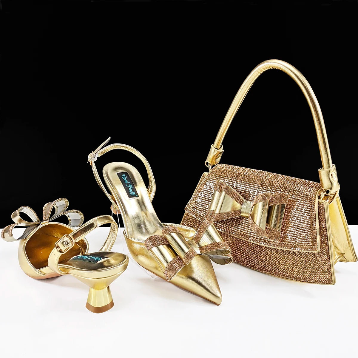 doershow New Italian Shoe and Bag Set New 2025 Women Shoes and Bag Set In Italy orange Italian Shoes with Matching Bag HVB1-1
