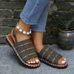 2026 summer new Roman bottom soft sole comfortable not wear feet casual versatile flat sandals female