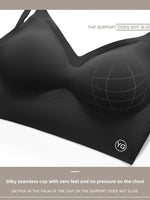 Women Sexy Lingerie Invisible Bra Deep U Plunge Bras Backless Top for Dresses, Transparent Strap Push Up Back Sling Underwear