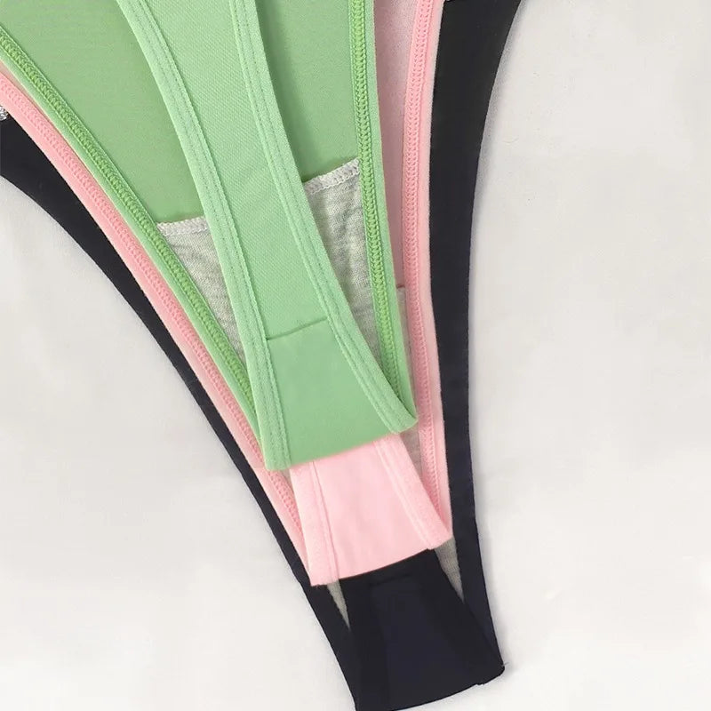 1pcs Green New Year Sexy Women g-string Underwear Breathable Elegant Female Lingerie Shiny Lady thongs Low Rise Fashion Panties