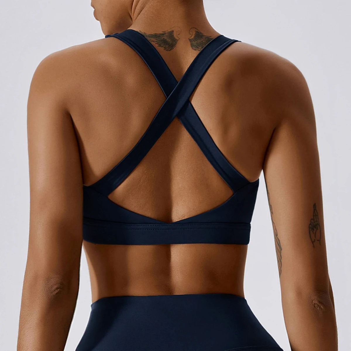 Hearuisavy Sports Bra Gym Underwear High Strength Shockproof Running Yoga Crop Top Breathable Pilates Push Up Fitness Tops Women