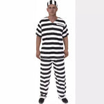 Halloween prison uniforms, prisoner costumes, children's orange prison uniforms for masquerades, black and white striped prisone