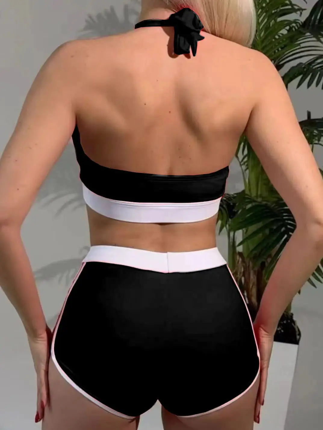 Sexy High Waist Bikini Shorts 2026 Women Swimsuit Two Pieces Swimwear Female Sports Casual Bikinis Set Black Bathing Suits Pool