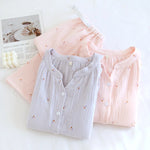 Maternity Pajamas Breastfeeding Clothes Woman Feeding Nightie Autumn Long Sleeve Sleepwear Women's Cotton Wear Pregnant