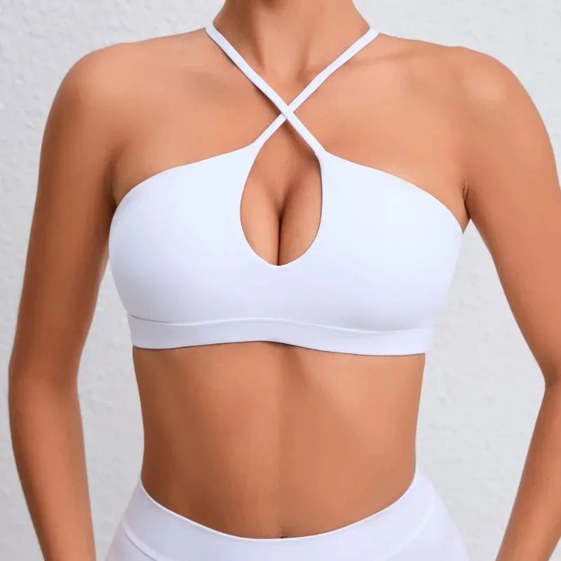 Women's Yoga Bra - Running Cross Back Breathable Naked Feel Sports Fitness Brafor Yoga Running Gym Top