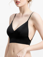 French triangle cup underwear female sense U-shaped invisible bra with large backless neck bra for small breasts