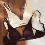 Sexy Deep V Rabbit Ear Bra, Wireless Invisible Summer Bra for Women, Thin Breathable Comfort Bralette Small Chest No Underwire