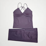 NCLAGEN Vision Twist Front Longline Top And Vision Flares 2 Piece Fitness Set Women Sportwear Gym Clothes Workout Running Suit