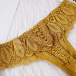 Hollow Out Lace Sexy Girls G String Panties Women Briefs Transparent Thong Thin Underwear Female Low Waist Lingerie Size S-XL
