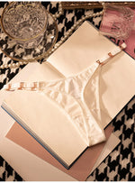 Seamless Sexy Thong Women Underwear Briefs Panties Zebra Flower Low Rise Luxury Metal Buckle G String Bikini Girls Female Panty