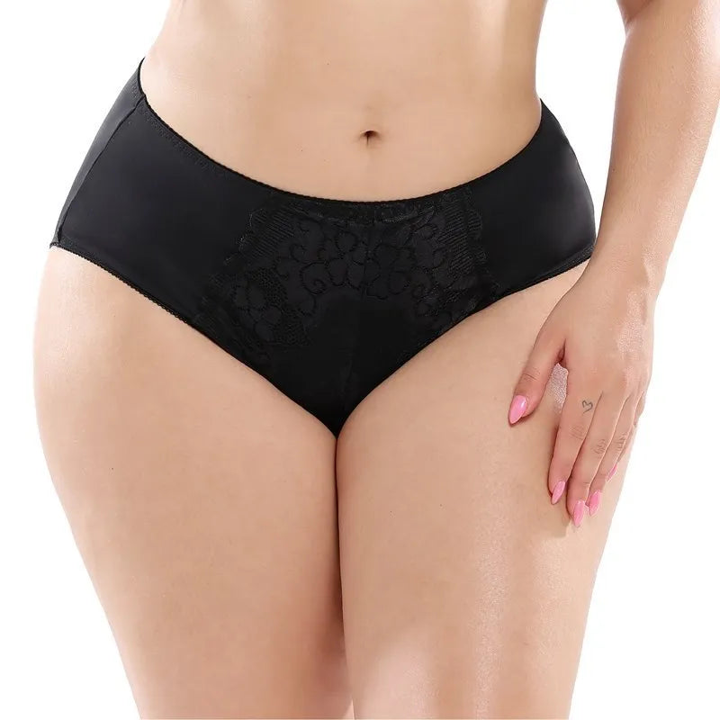 Beauwear Sexy Lace Panties For Women Briefs Set Seamless Lingerie Solid High-Waist Nylon Panty Female Underpants Underwear
