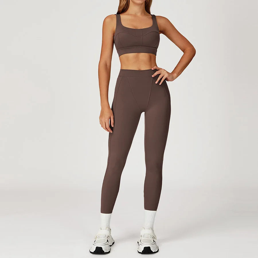New Yoga Set 2Pcs Women No Logo Tank Tops High Waist Seamless Shorts Workout Outfit Fitness Gym Clothes Workout High quality