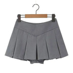 2026 Spring/summer New High Waisted Pleated Skirt Women's Spicy Girl Solid Color Slim A-line Wrap Hip Short Skirt A45S