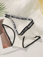 Women's High Waist PantiesLetter Elastic Waistband Soft Ribbed Fabric Comfortable Briefs for Daily Wear women bra K2809